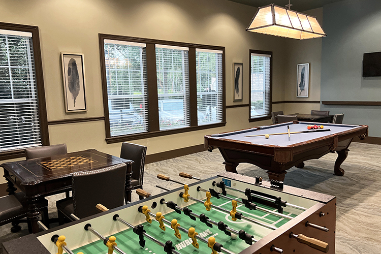 Arcade Game Room with Billiards and Foosball
